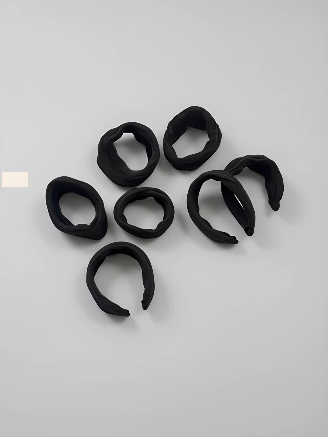 Black diamond hair ties, 10 pcs