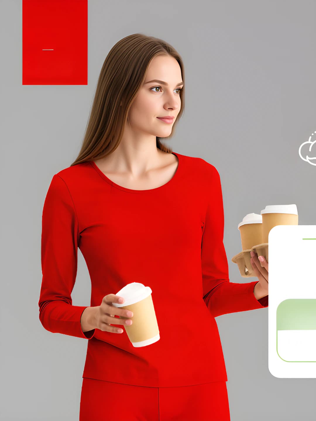 Women's top, Chinese red