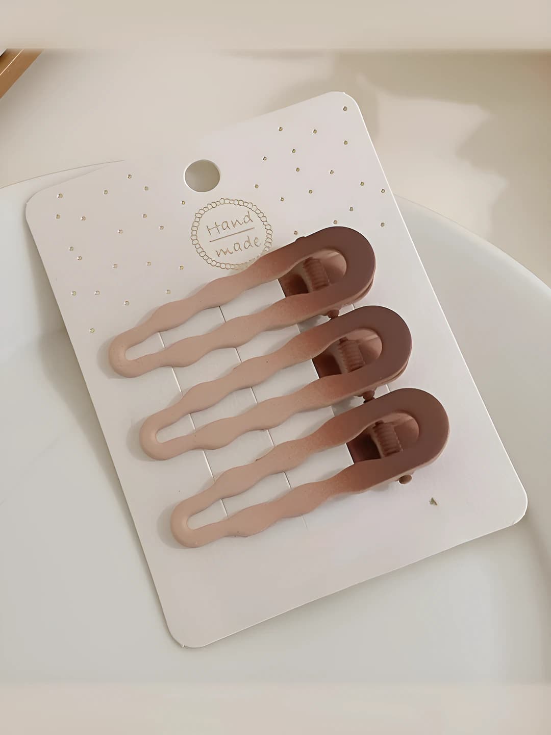 Coffee gradient teardrop wave, 3 pc, 6 cm