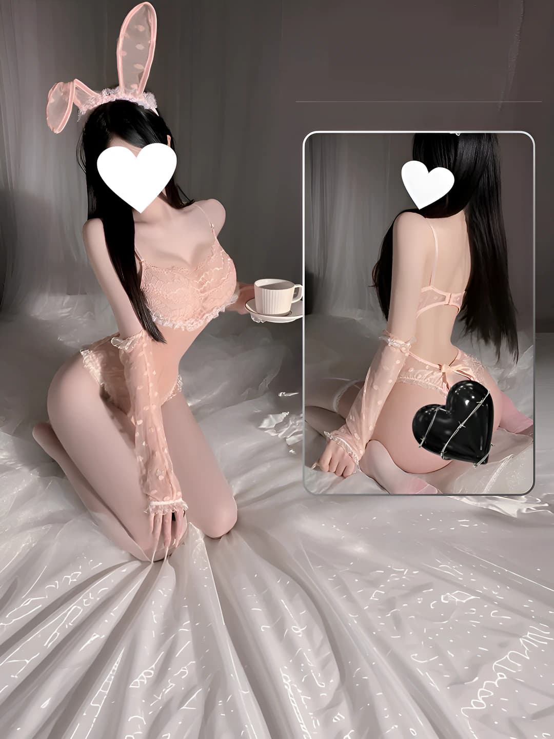 Розовый (ободок + комбинезон + 2 чехла)