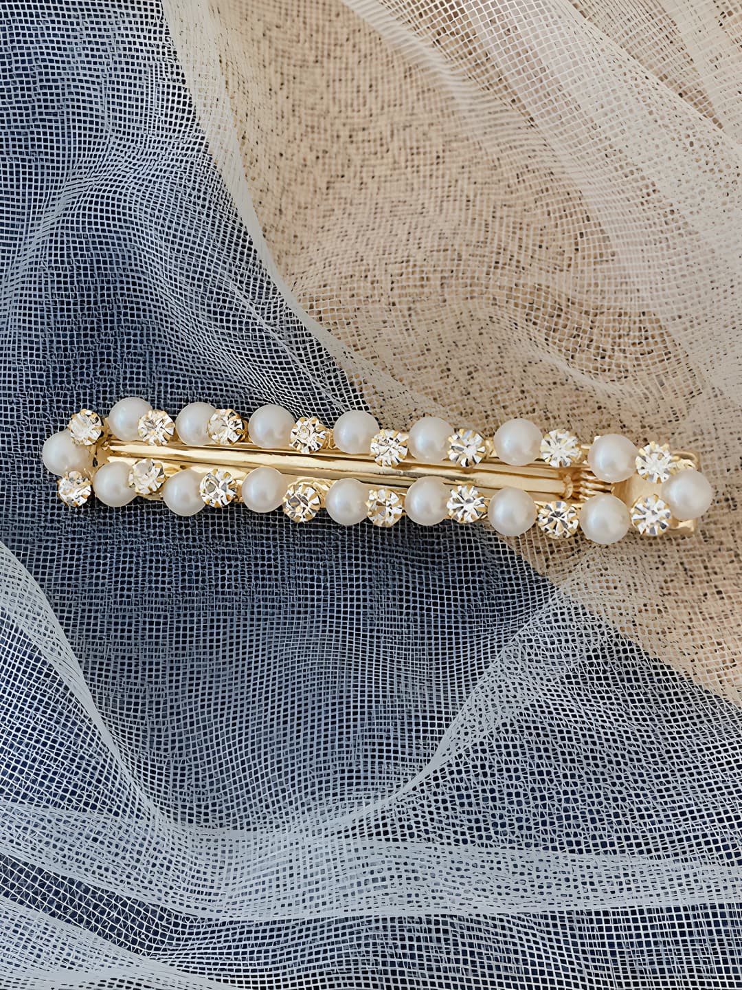 103# K pearl, diamond, double row, long