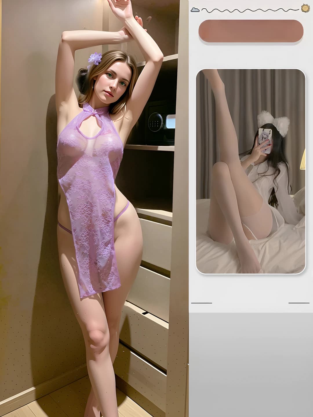 Фиолетовый + белый открытый