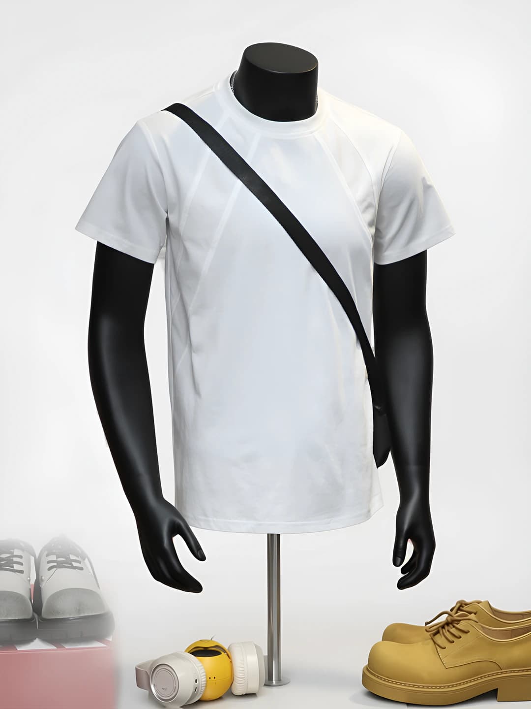 Men's short sleeve t-shirts: 2026 summer, lyocell, loose fit, crew neck, solid colour, breathable