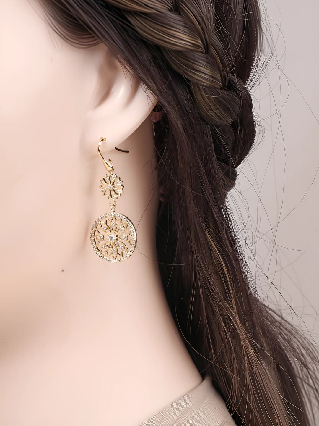 Gold earrings
