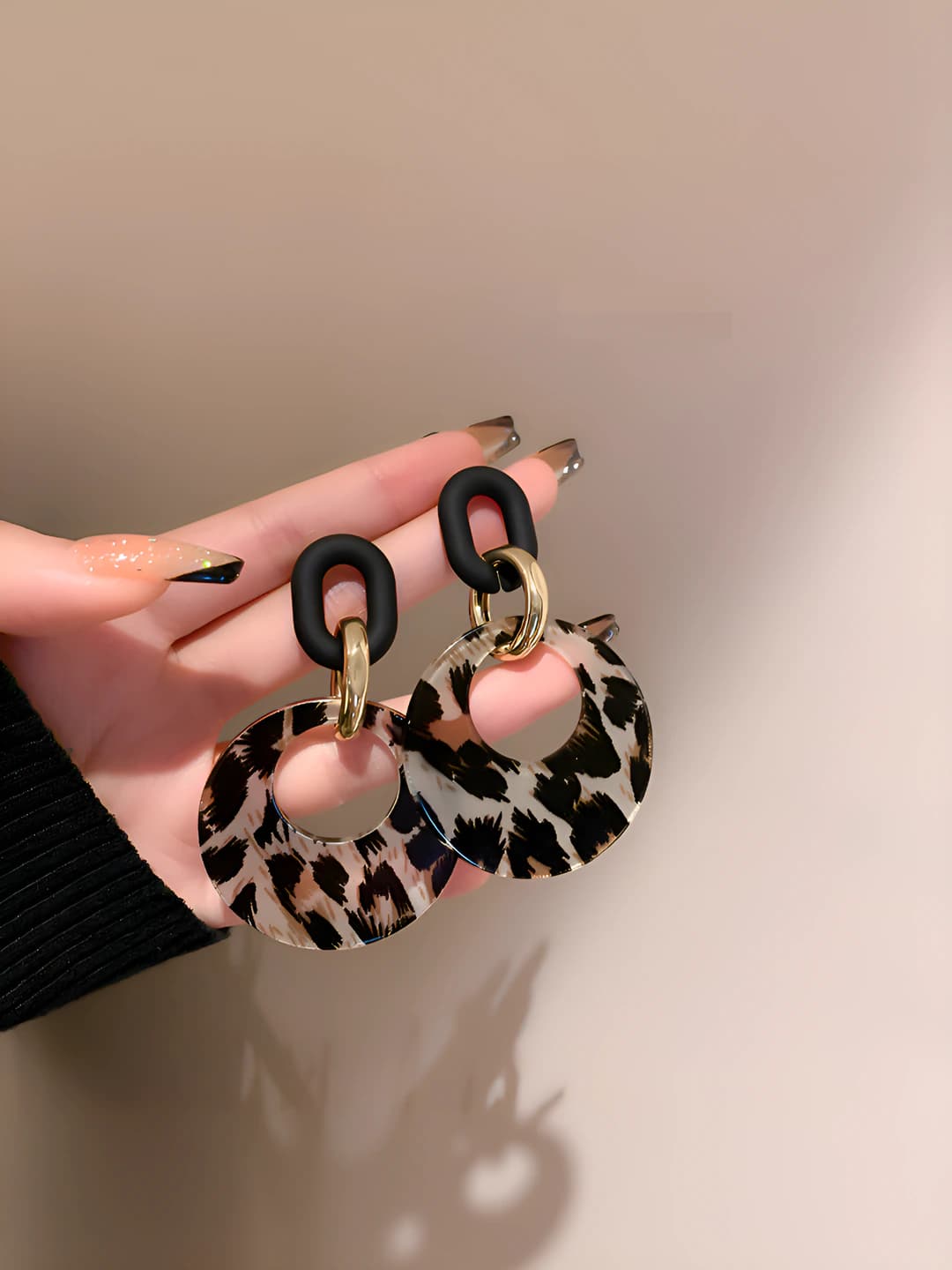 10# Kumush tirqish-Akril-Leopard