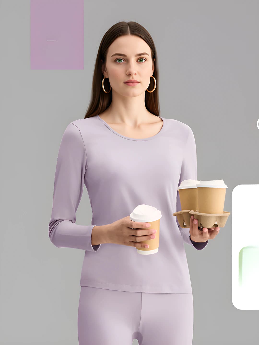 Women's top, taro purple