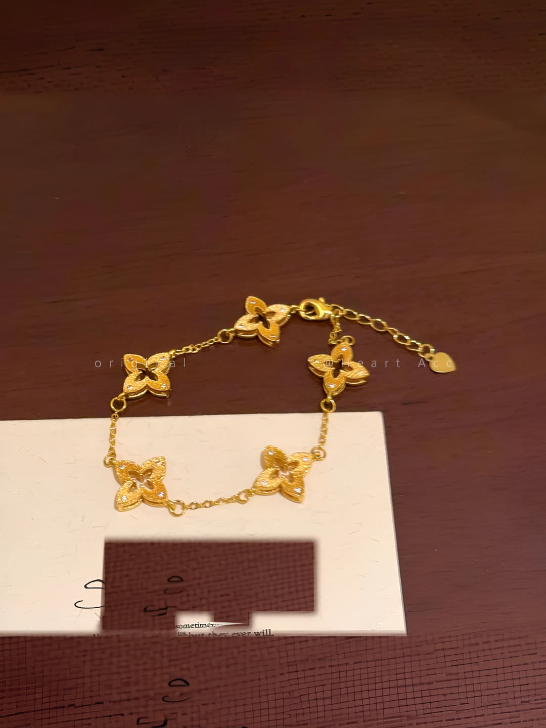 Vintage Brushed Five-Petal Bracelet