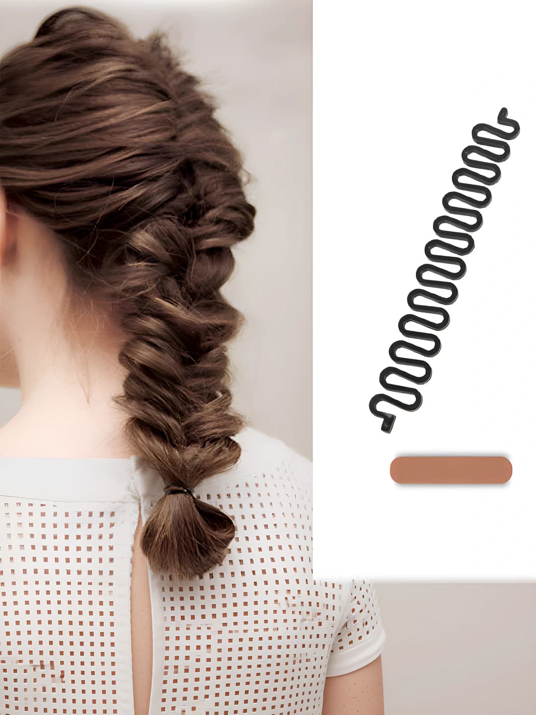 Women's hair clips and combs: plastic hair rod, retro style