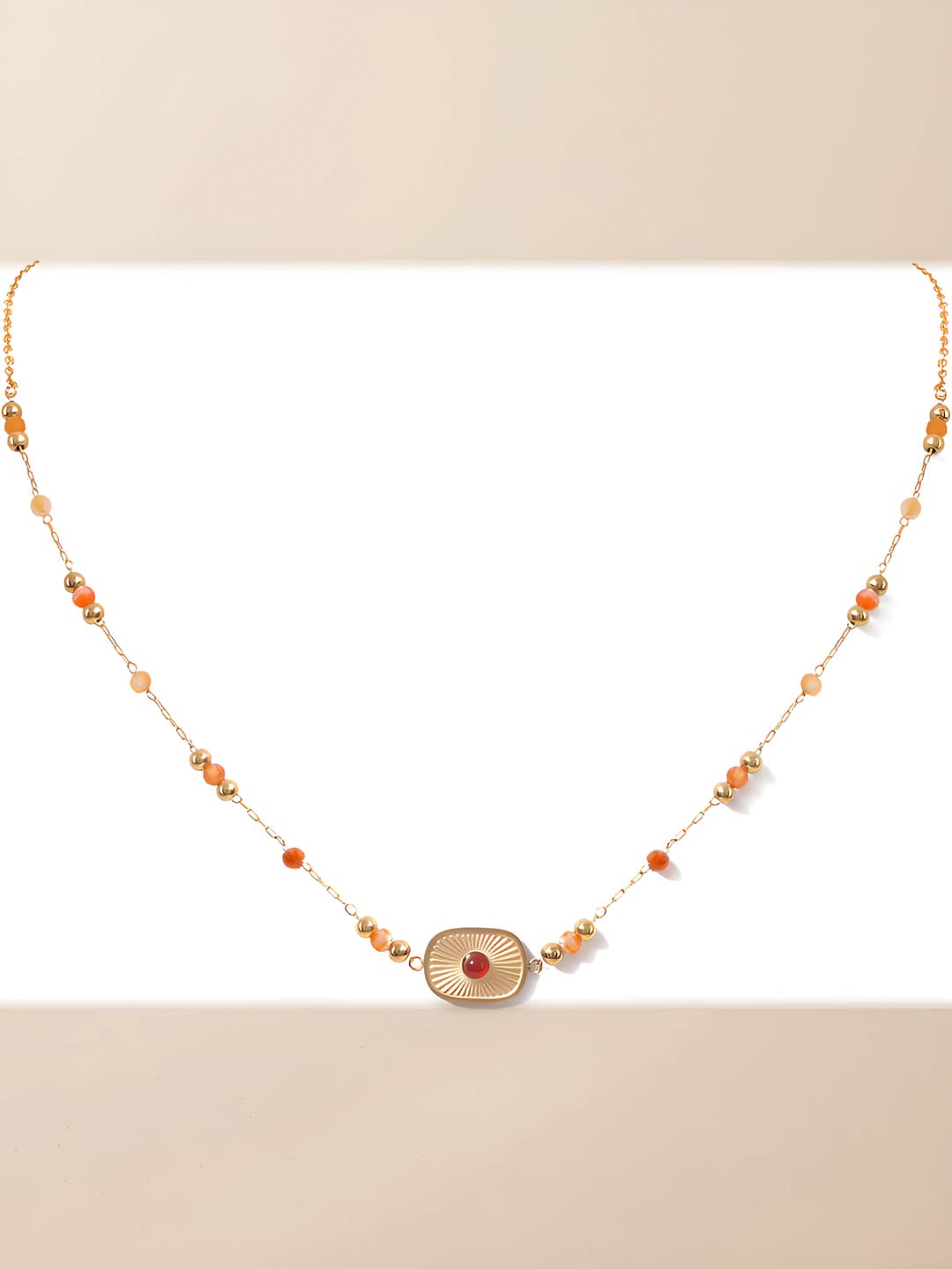 Red agate necklace