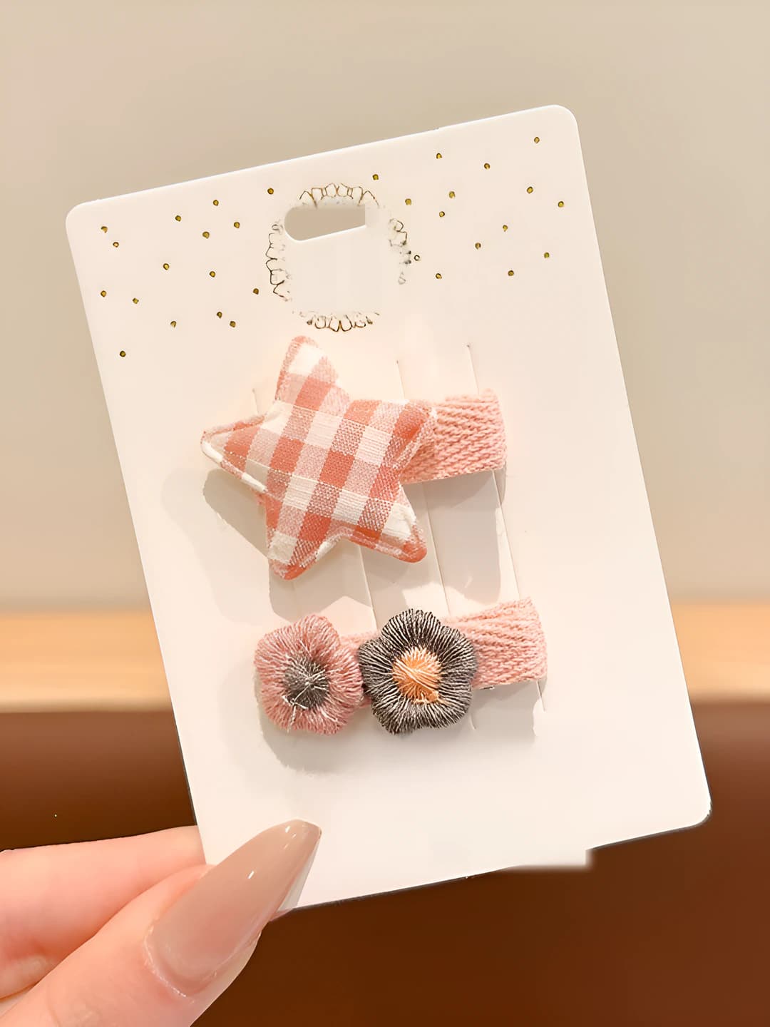 5# Small floral clip Pink-Purple 2 pcs ~3.8 cm