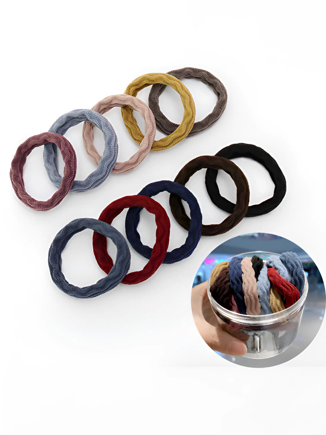 Multicolour wavy, 20 pcs