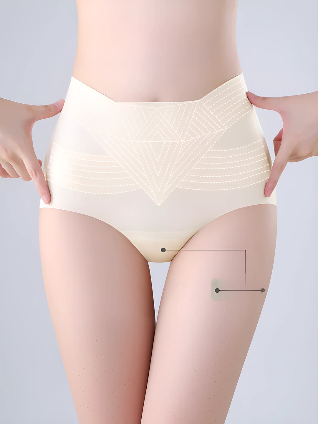 Women's shaping shorts: high waist, seamless, tummy control, hip-lifting, breathable, antibacterial, solid colour, all-season