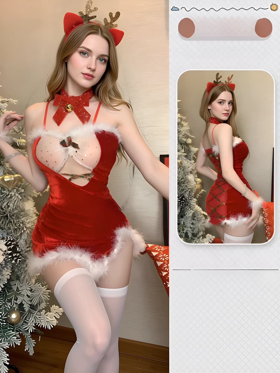 Сексуальное рождественское платье