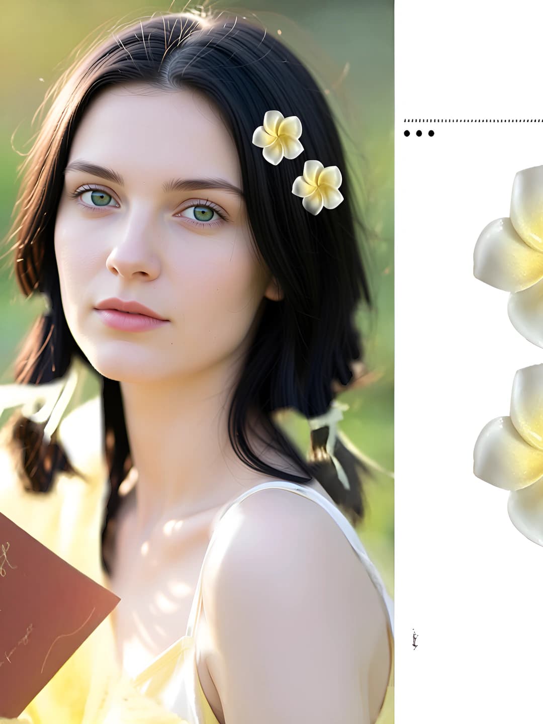 2# Floral clip - Medium, 1 pc 7.5 cm; 6# Large floral clip, 2 pcs 3 cm