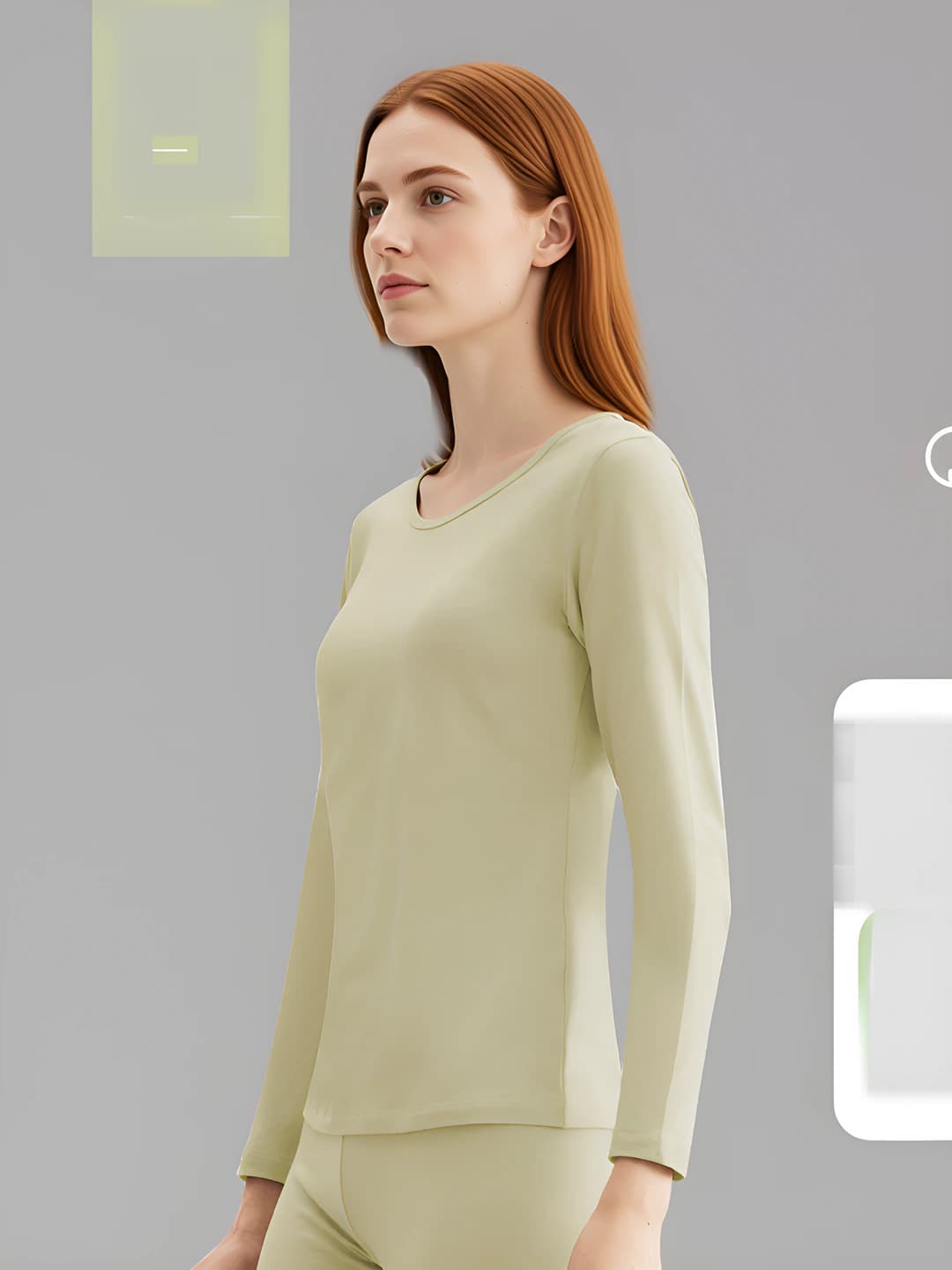 Women [Jacket] Light cream green