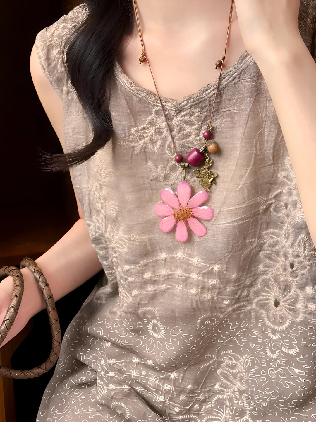 5# Necklace - Coffee - Purple