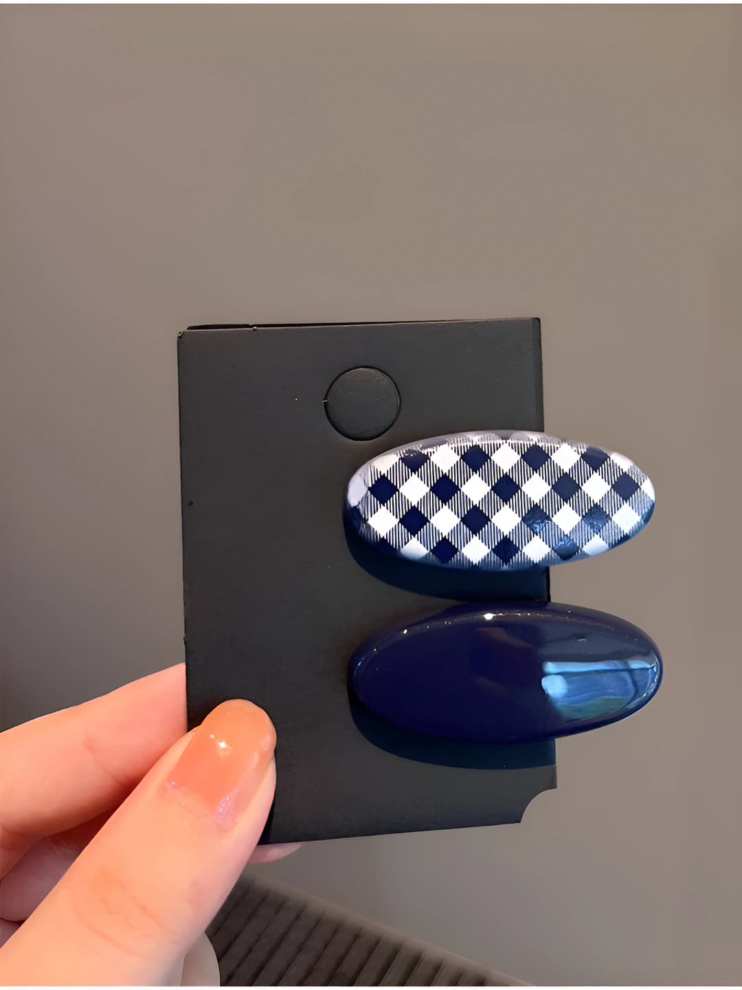 1# Blue plaid 2 pcs - 4cm