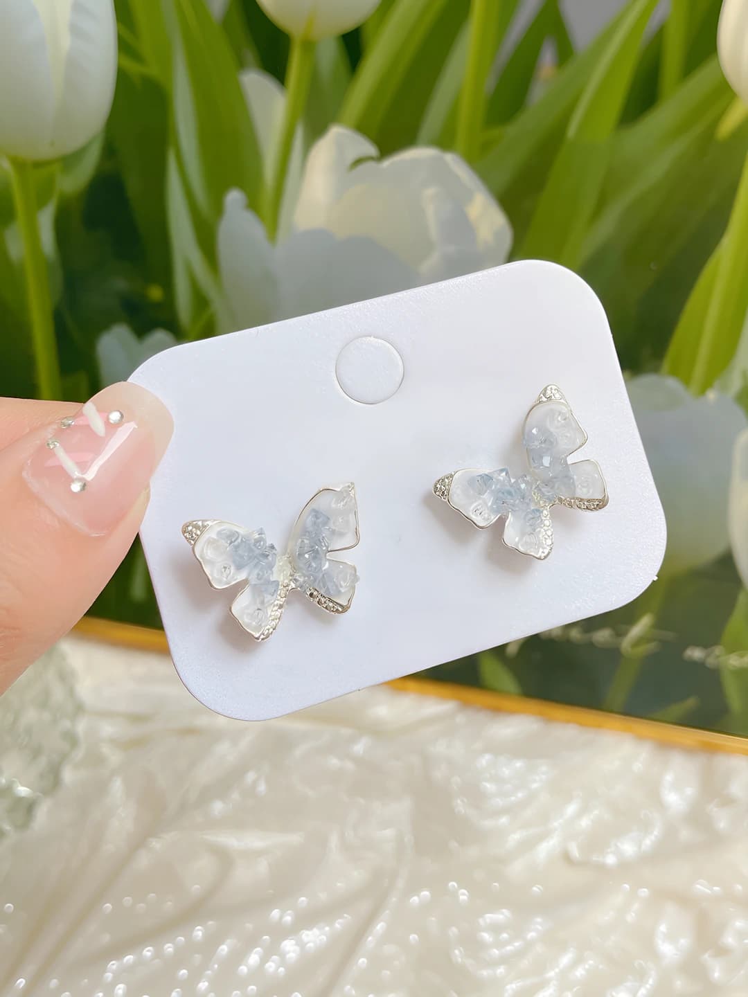 Blue crystal butterfly