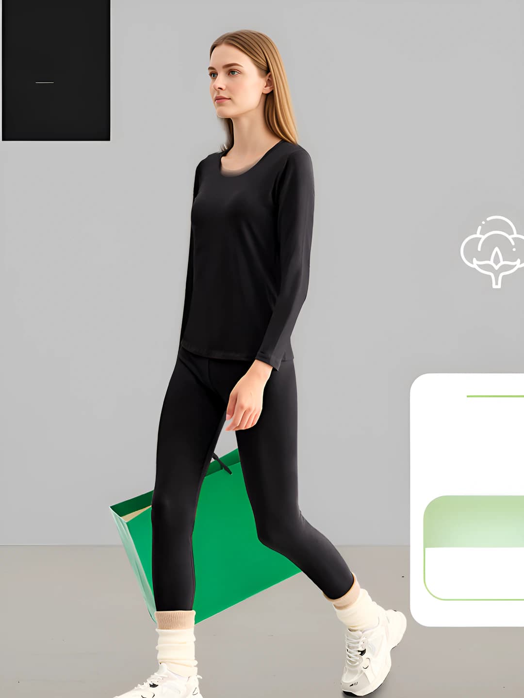 Women's, set, black
