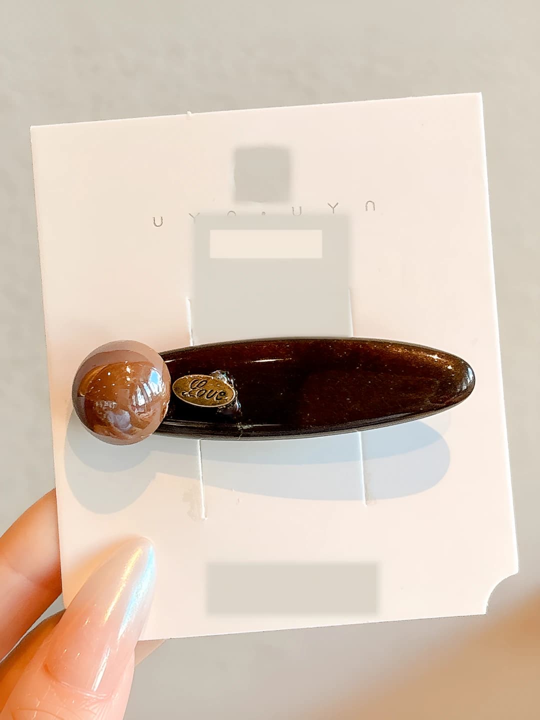 2# 1 pc~Bead gold label clip - 6 cm