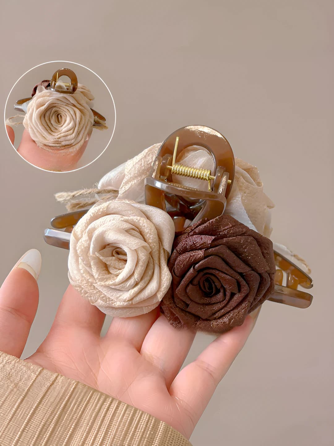 2# Oq-kofe qurugan gul qisqich 13cm