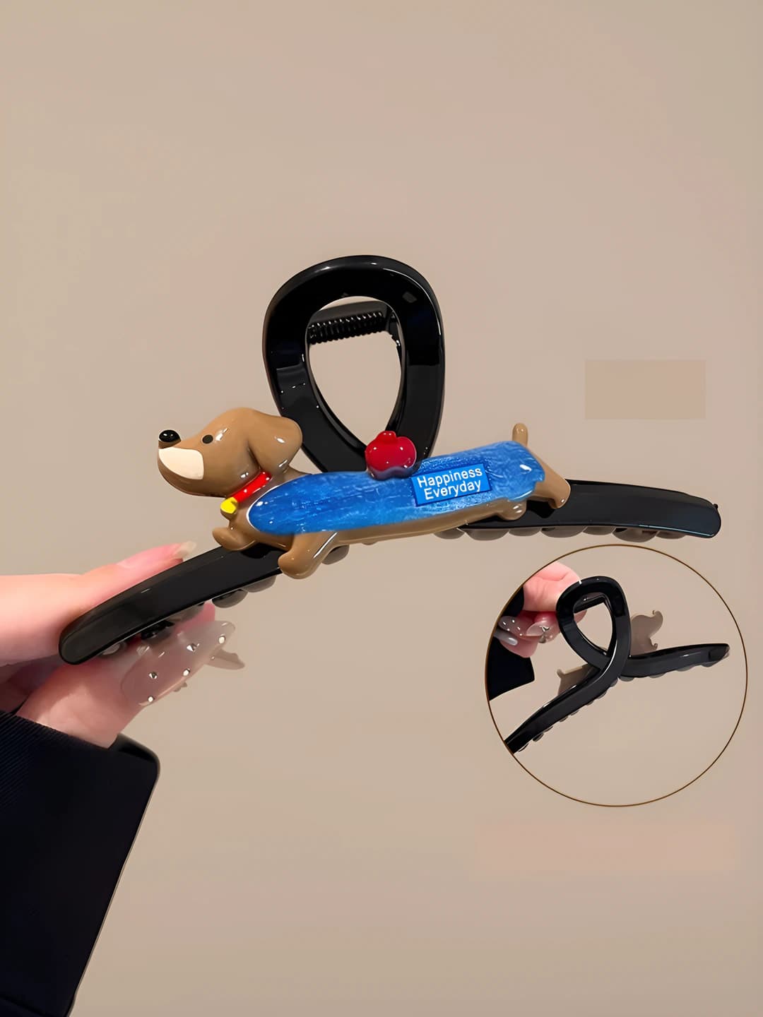 1# Ko'k rangli dachshund soch qisqich ~13 sm