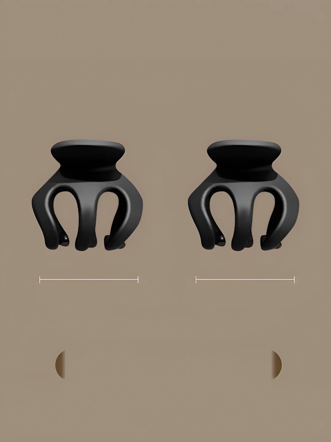 2# Medium, black, 2 pcs