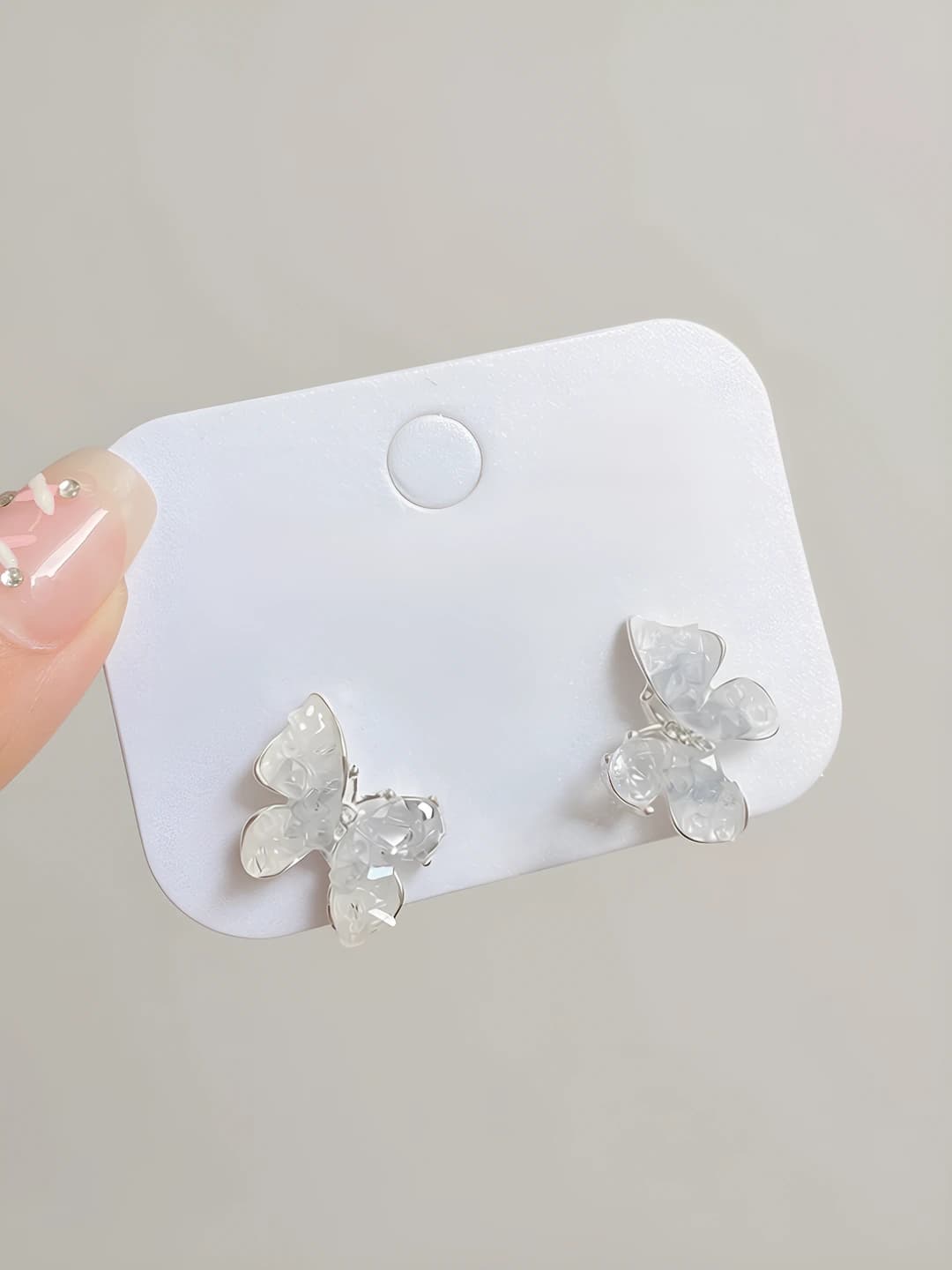 OM2 Misty blue butterfly crystal