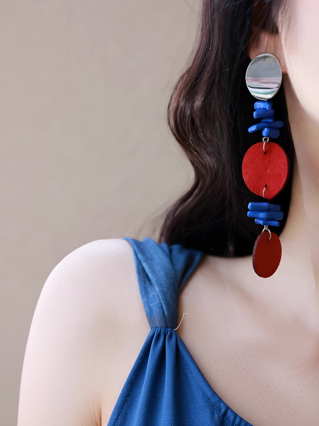 4# Silver pin - Silver - Red - Blue