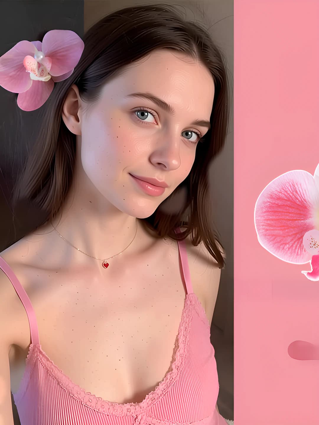 2# Pink phalaenopsis duckbill clip