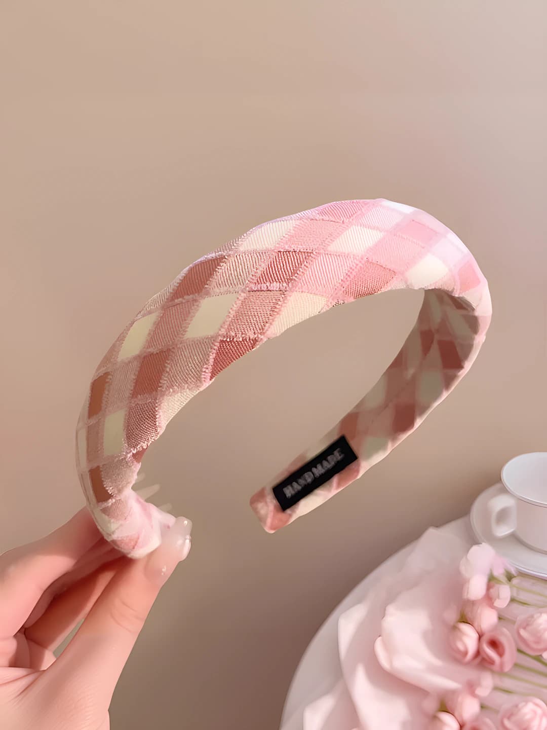 7# Pink wide plaid