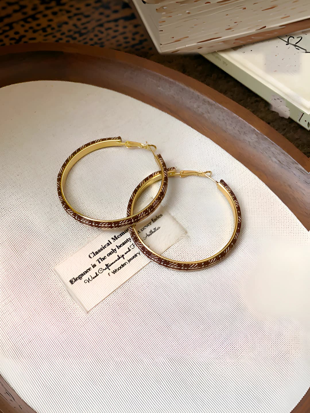 17# Hoop earrings - Coffee - Black