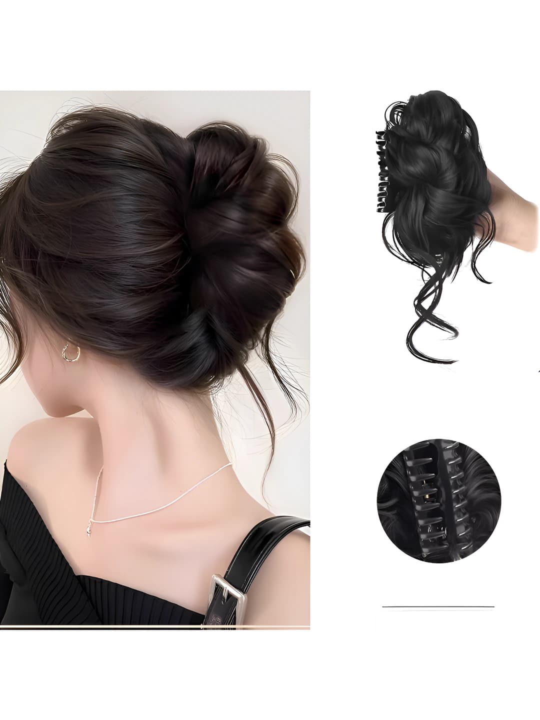 Bun, natural black