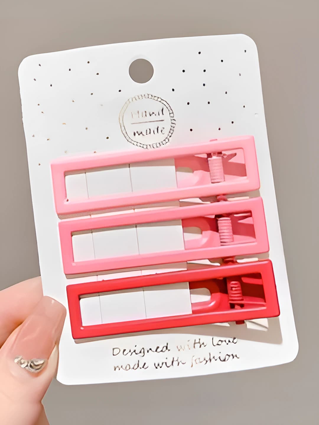1# Pink, square, 3 pcs