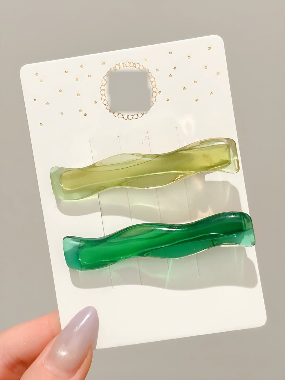 Green - pair, 6.5 cm