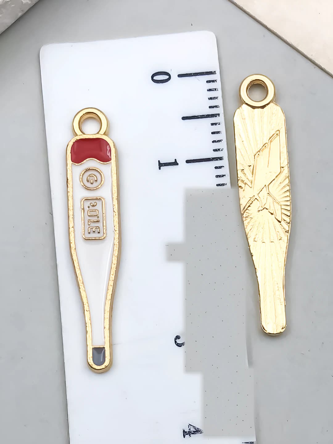 1 ta oq tibbiyot termometr 30x6mm - 0.9g