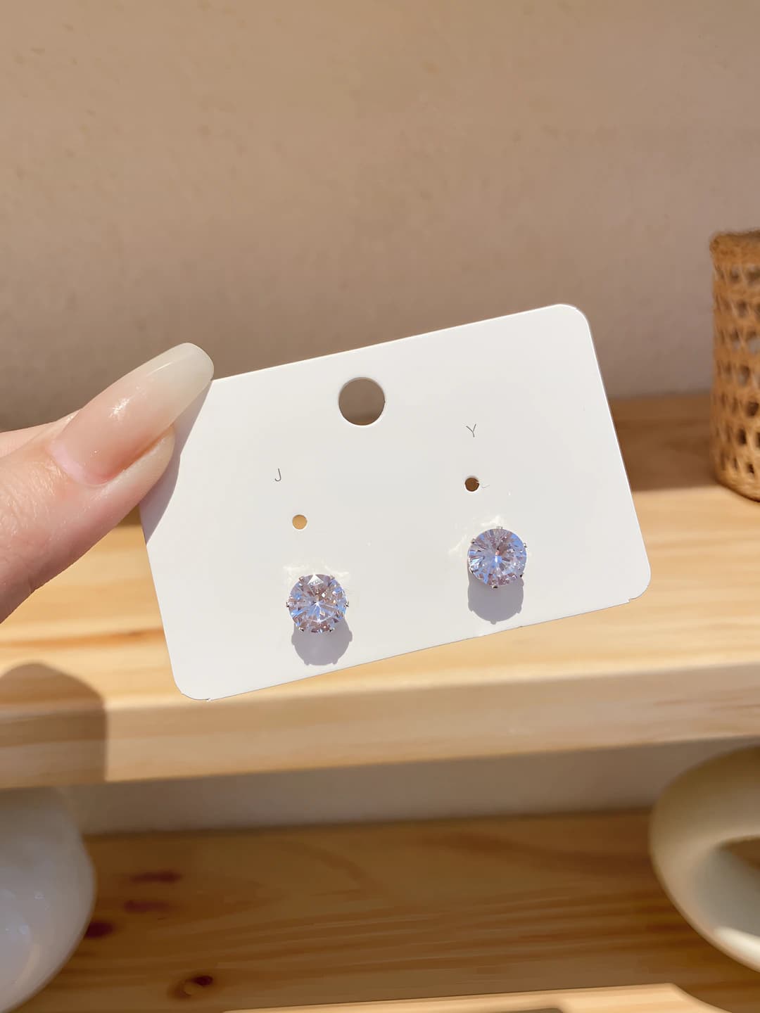 3# Large zircon studs