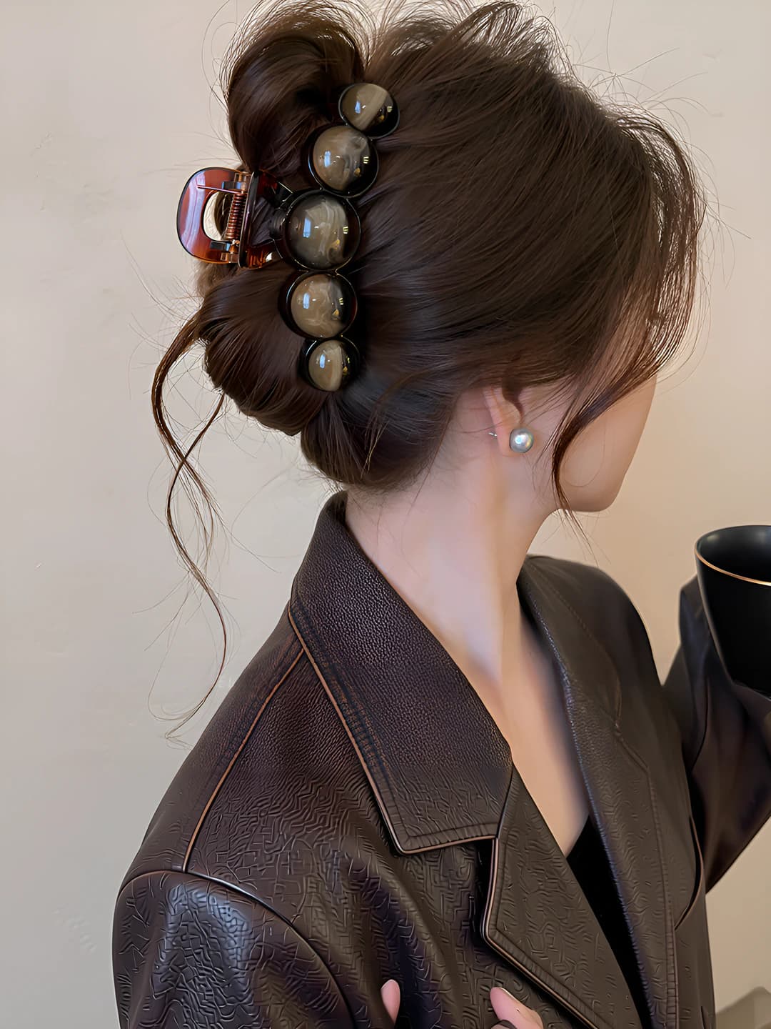 Gradient pearl, milk coffee, 10 cm