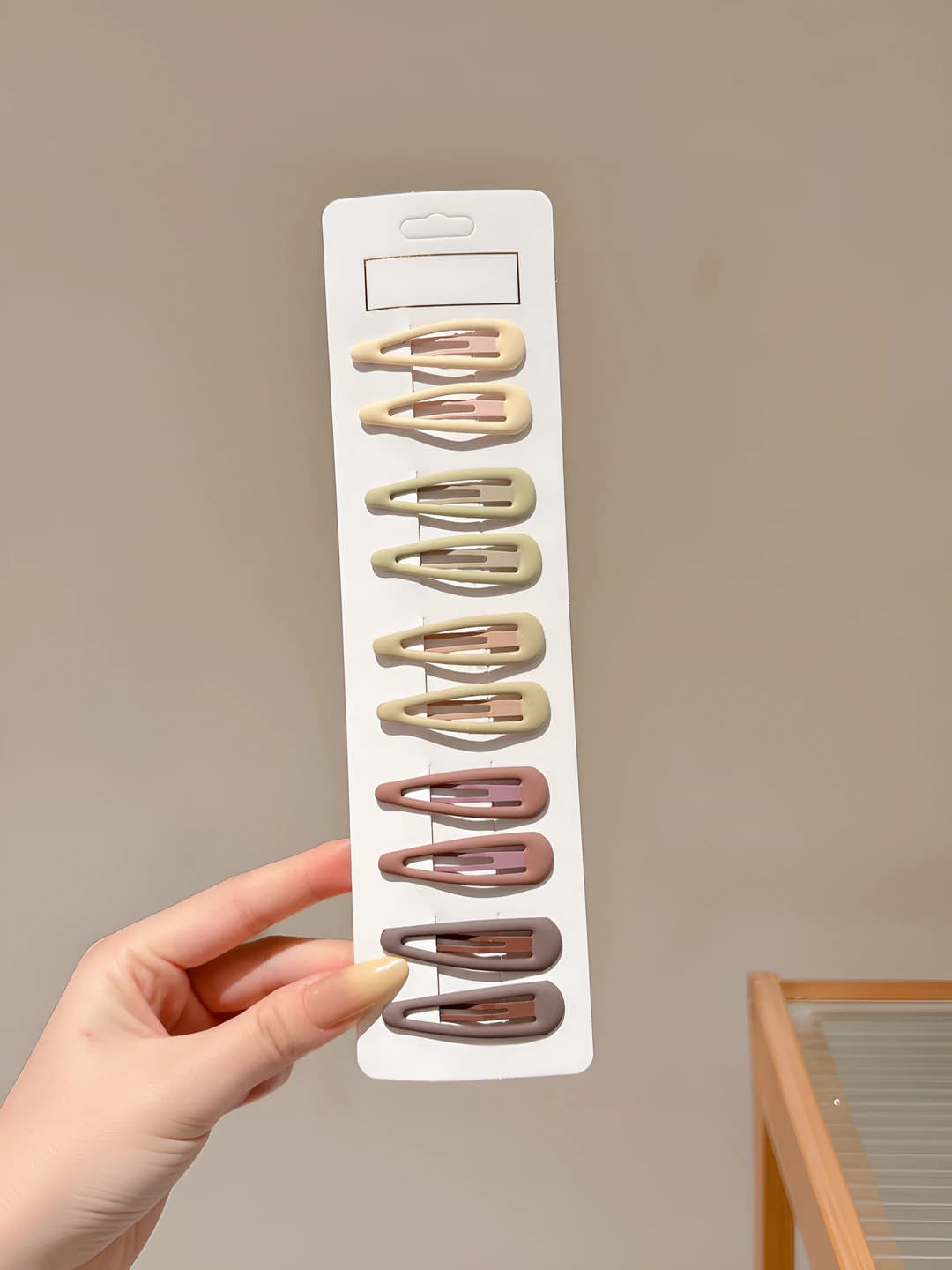 Drop hair clips, 10 pcs, 5 cm