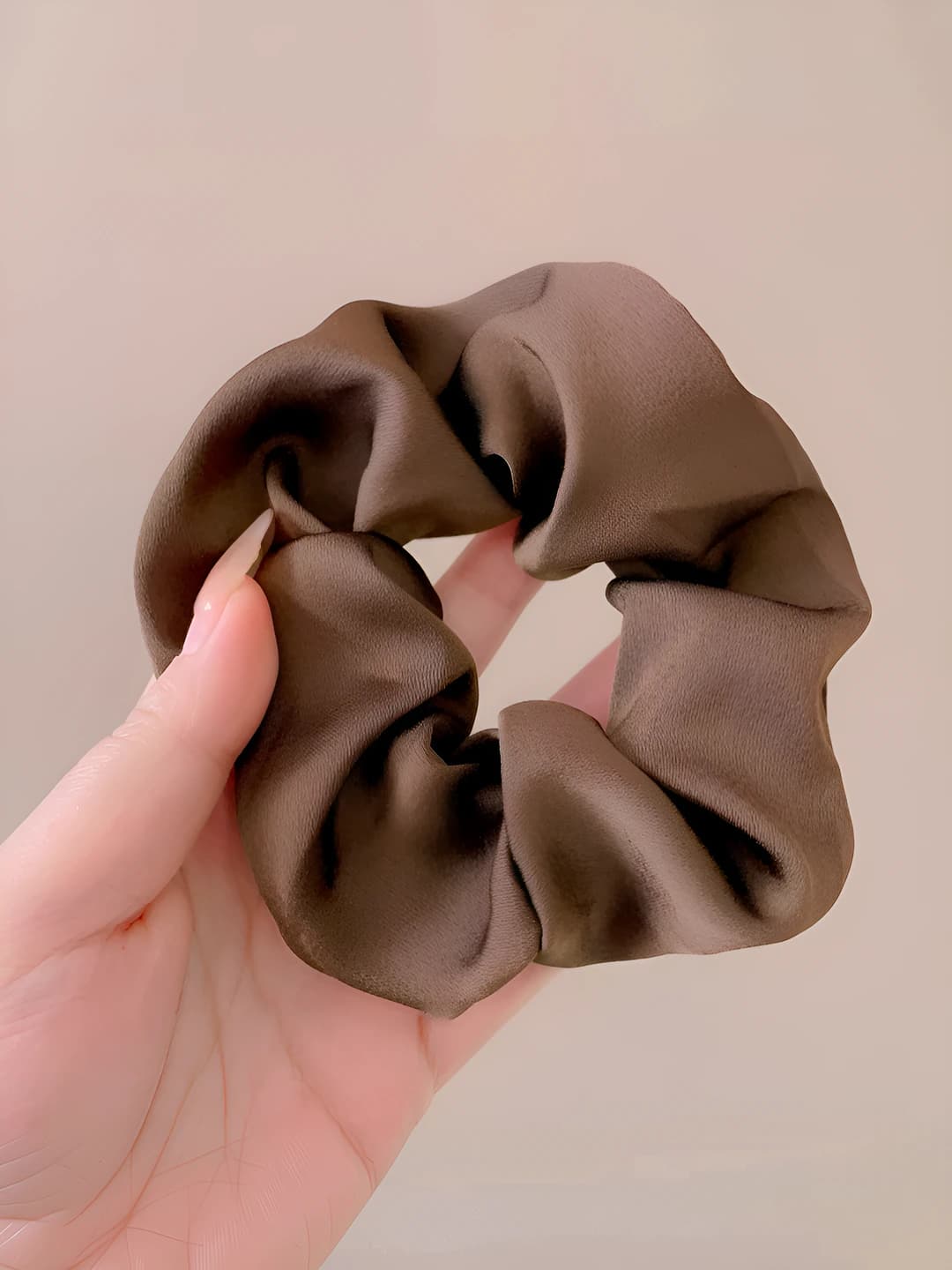 2# Dark brown large scrunchie (12 cm)