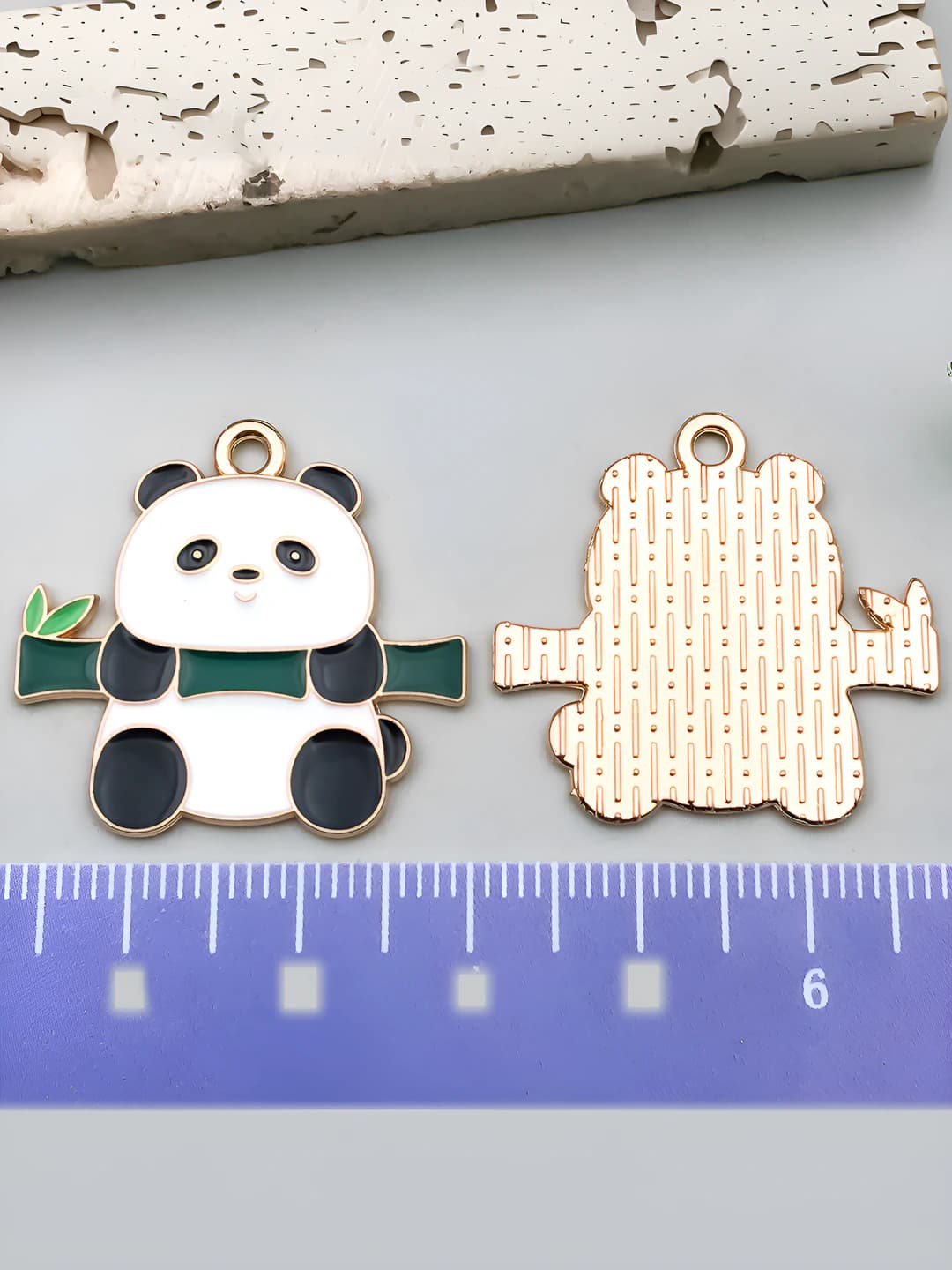 1 ta gorizontal bambuk panda 26x27mm-1.9g-21687