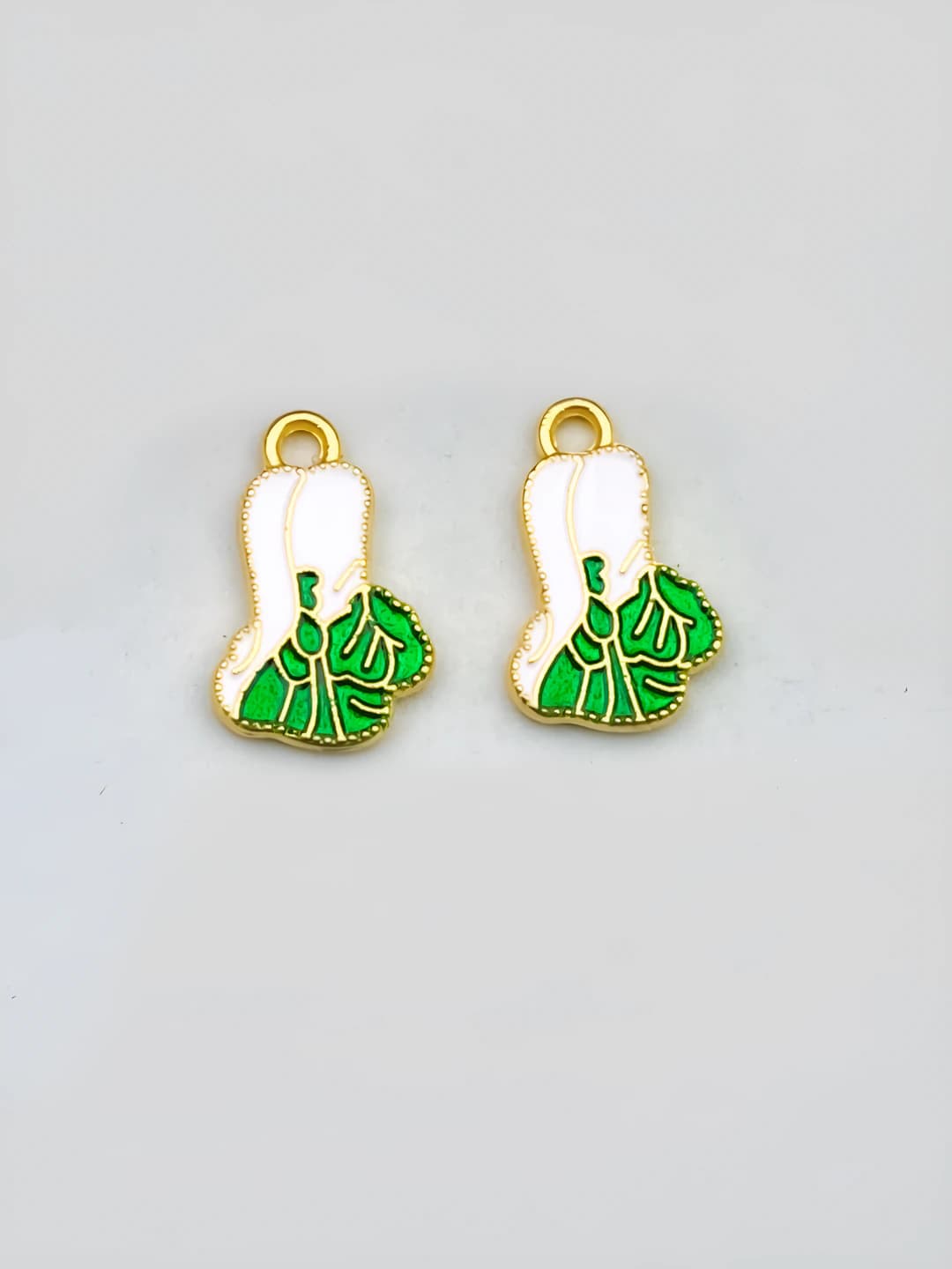 Маленькая бирка 'Bai Cai', 15x10mm