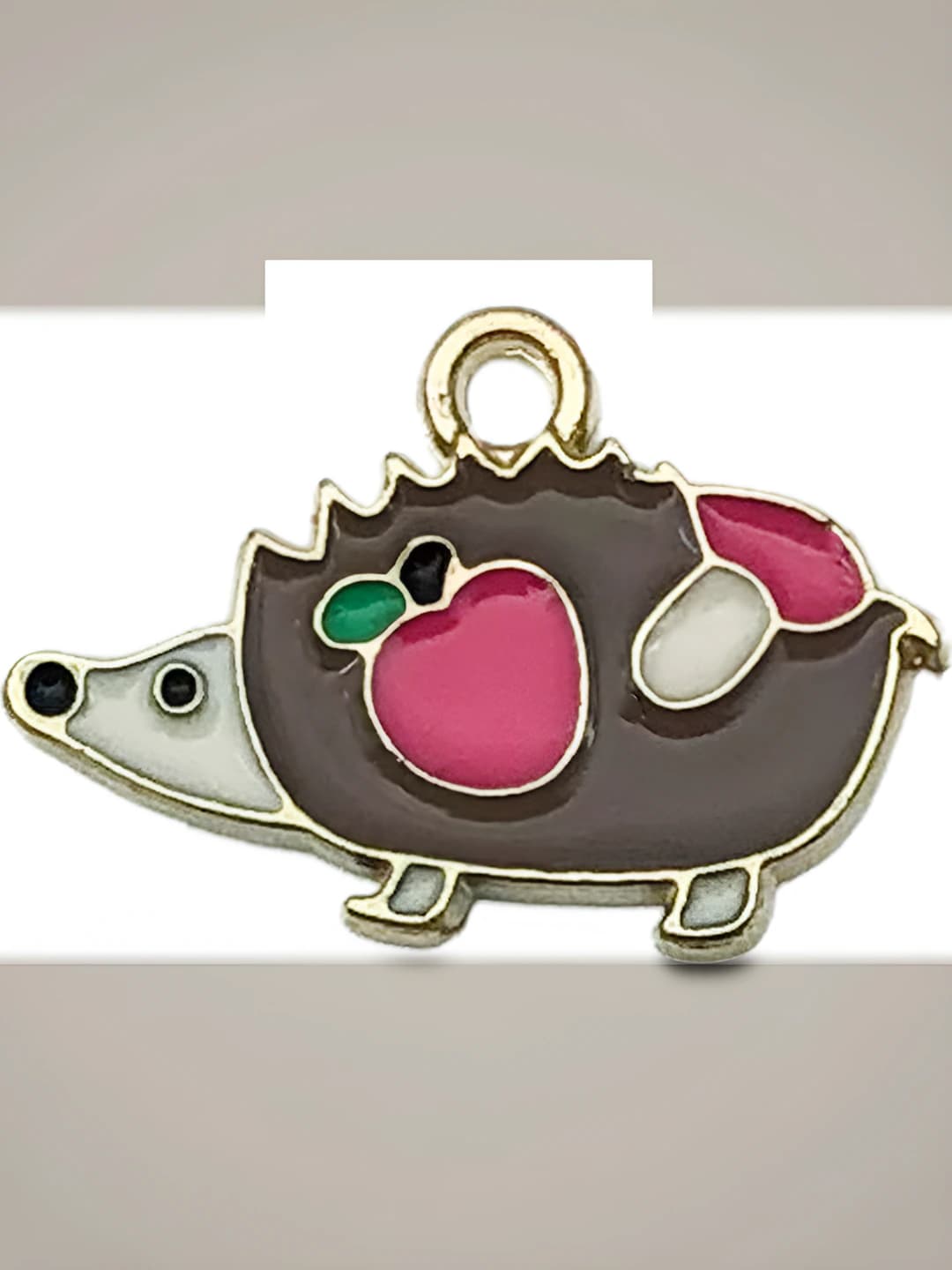 1 pc Coffee Thanksgiving apple hedgehog 13x20mm-1.1g