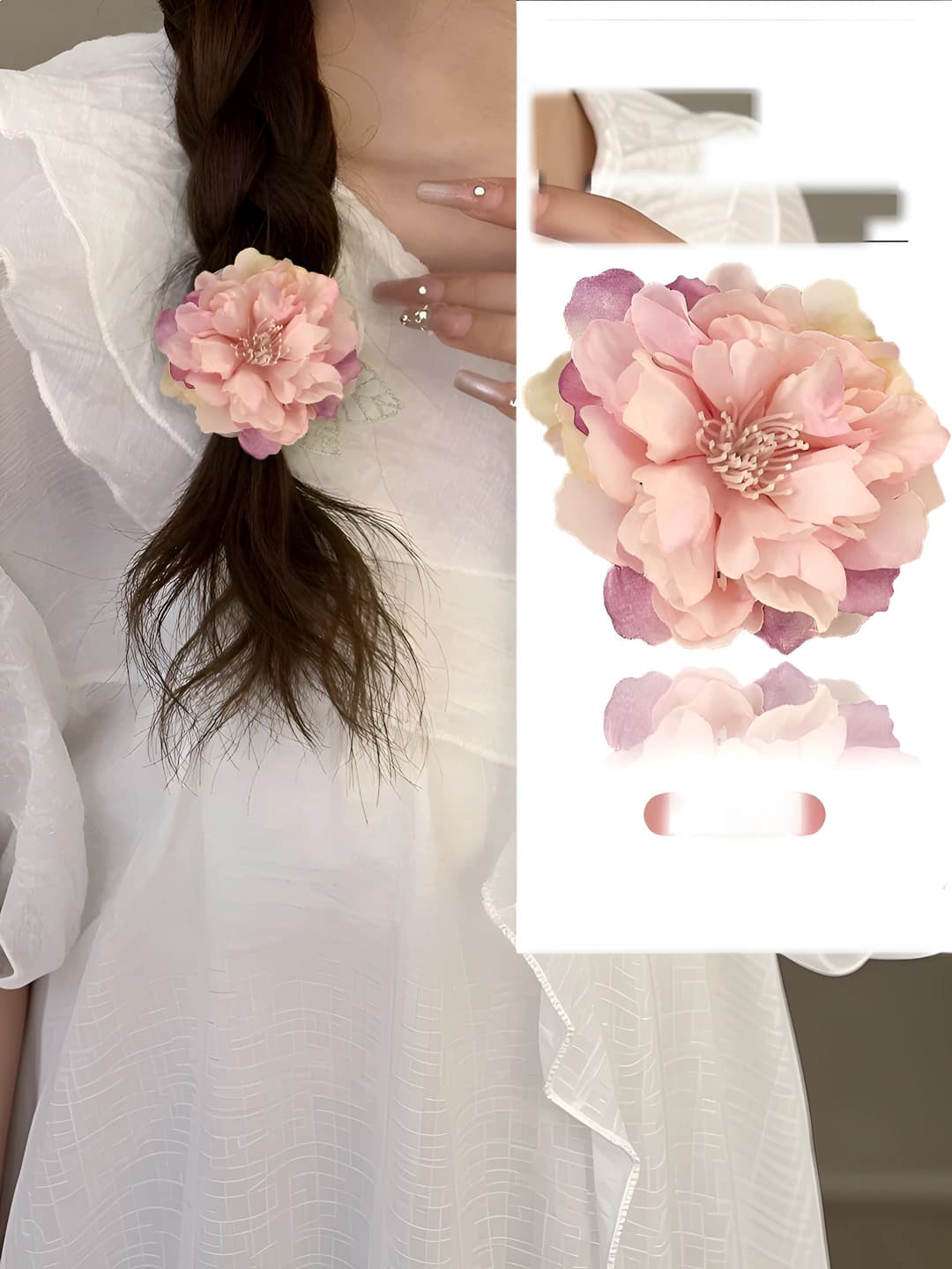 4# Pink-purple ombré camellia ~7 cm