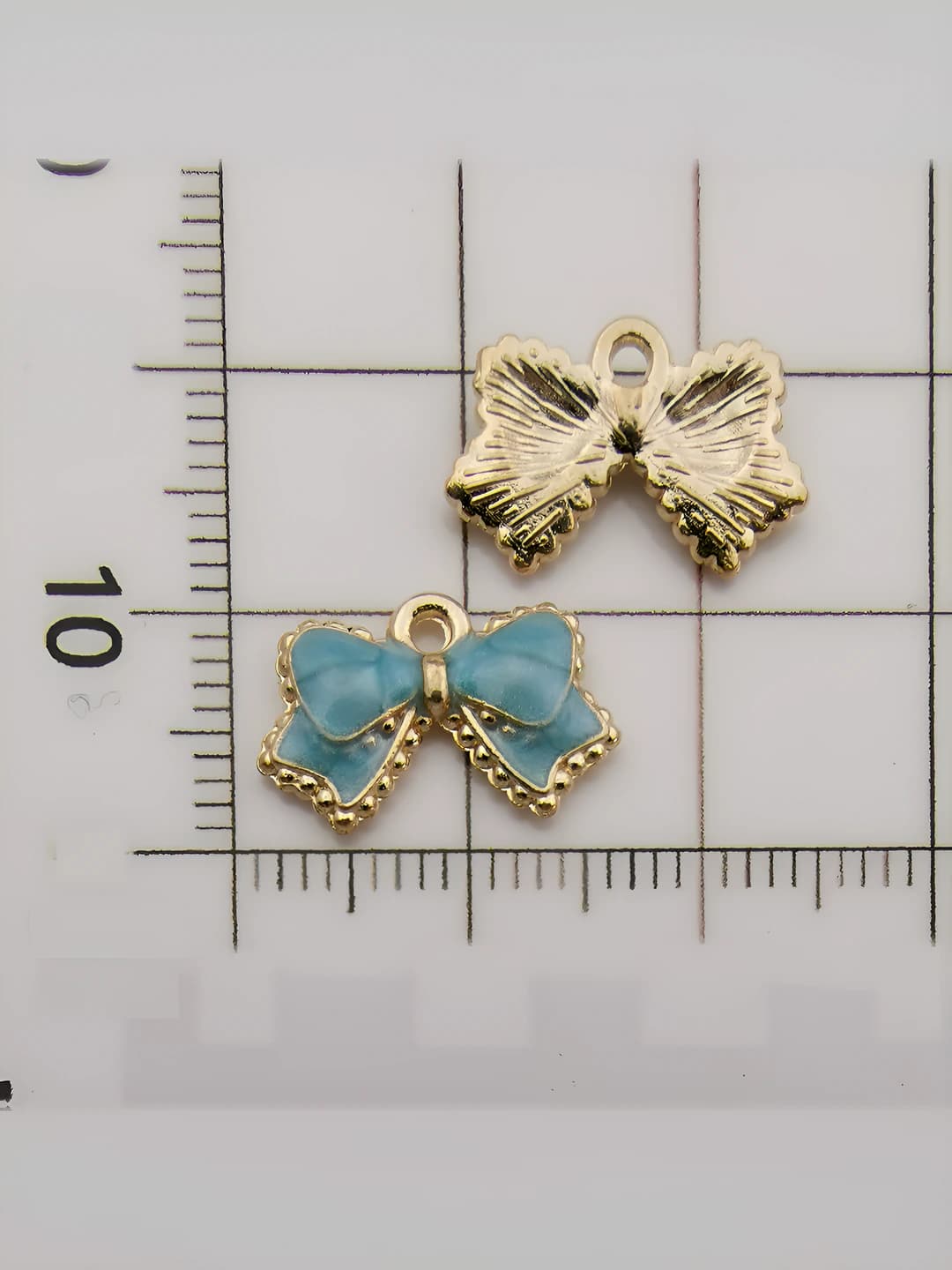 1 pc light blue bow 15.5x10-0.8g-11032