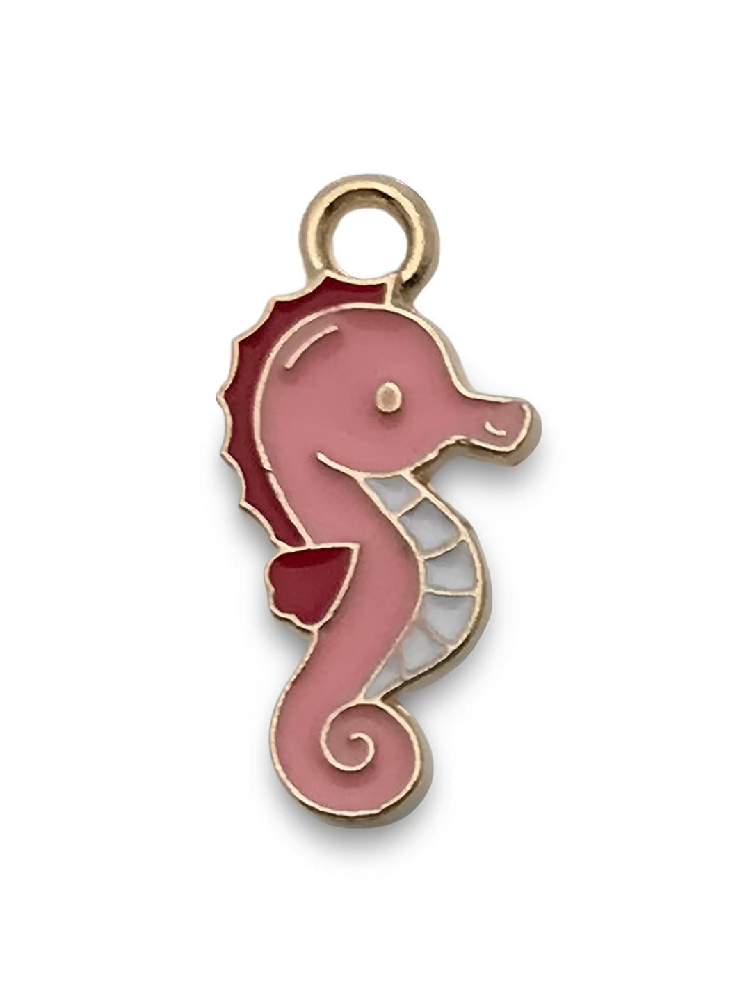 1 pc Pink epoxy seahorse 9x20mm-0.7g