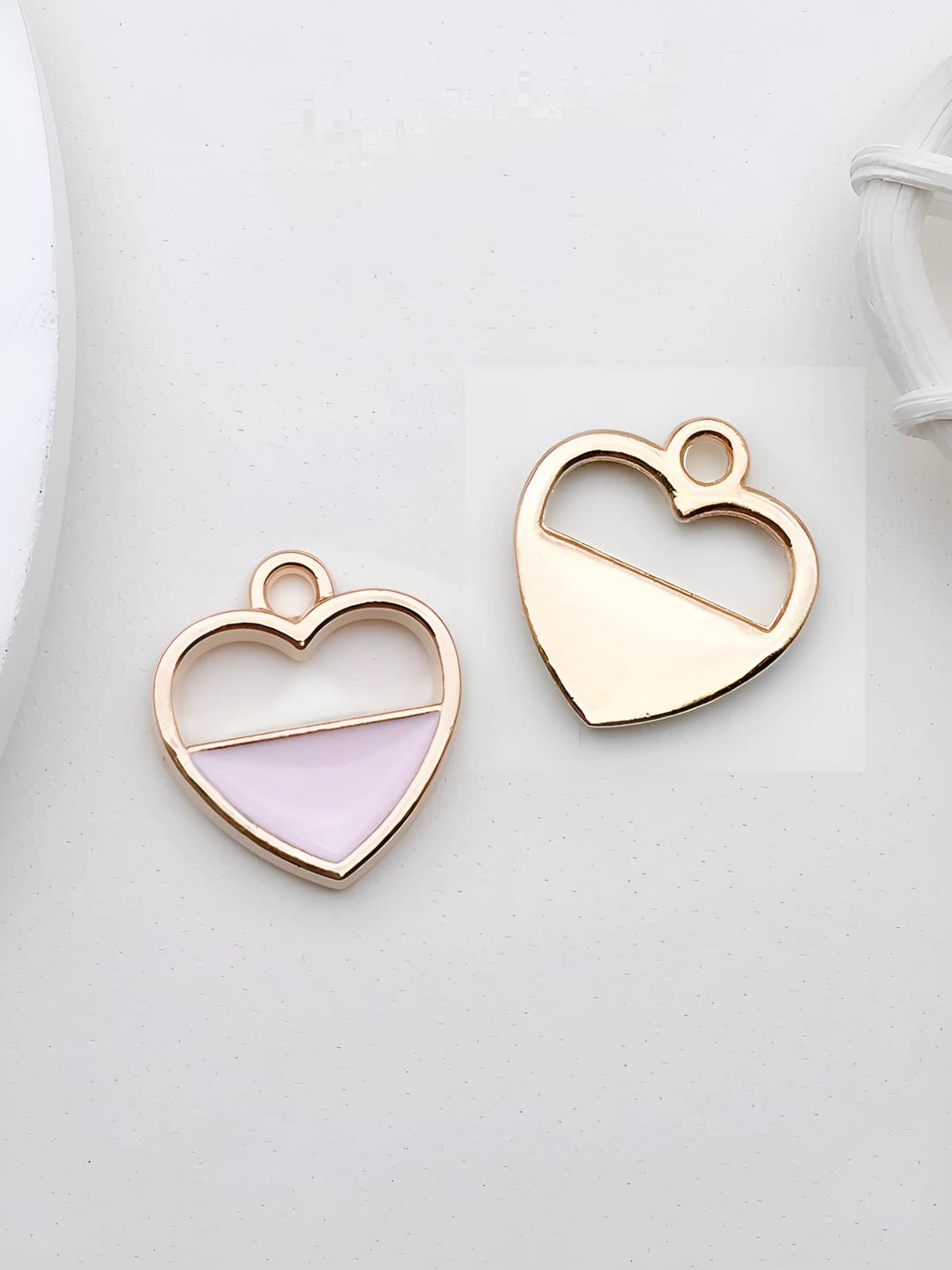 1 pc cutout peach heart 15x16mm-1g