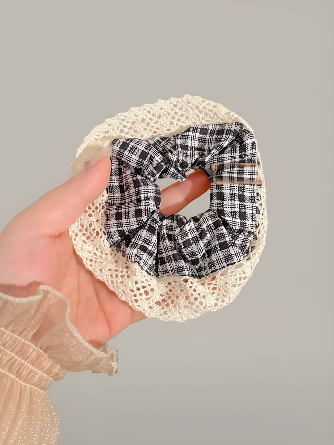 Black & white plaid, 10 cm