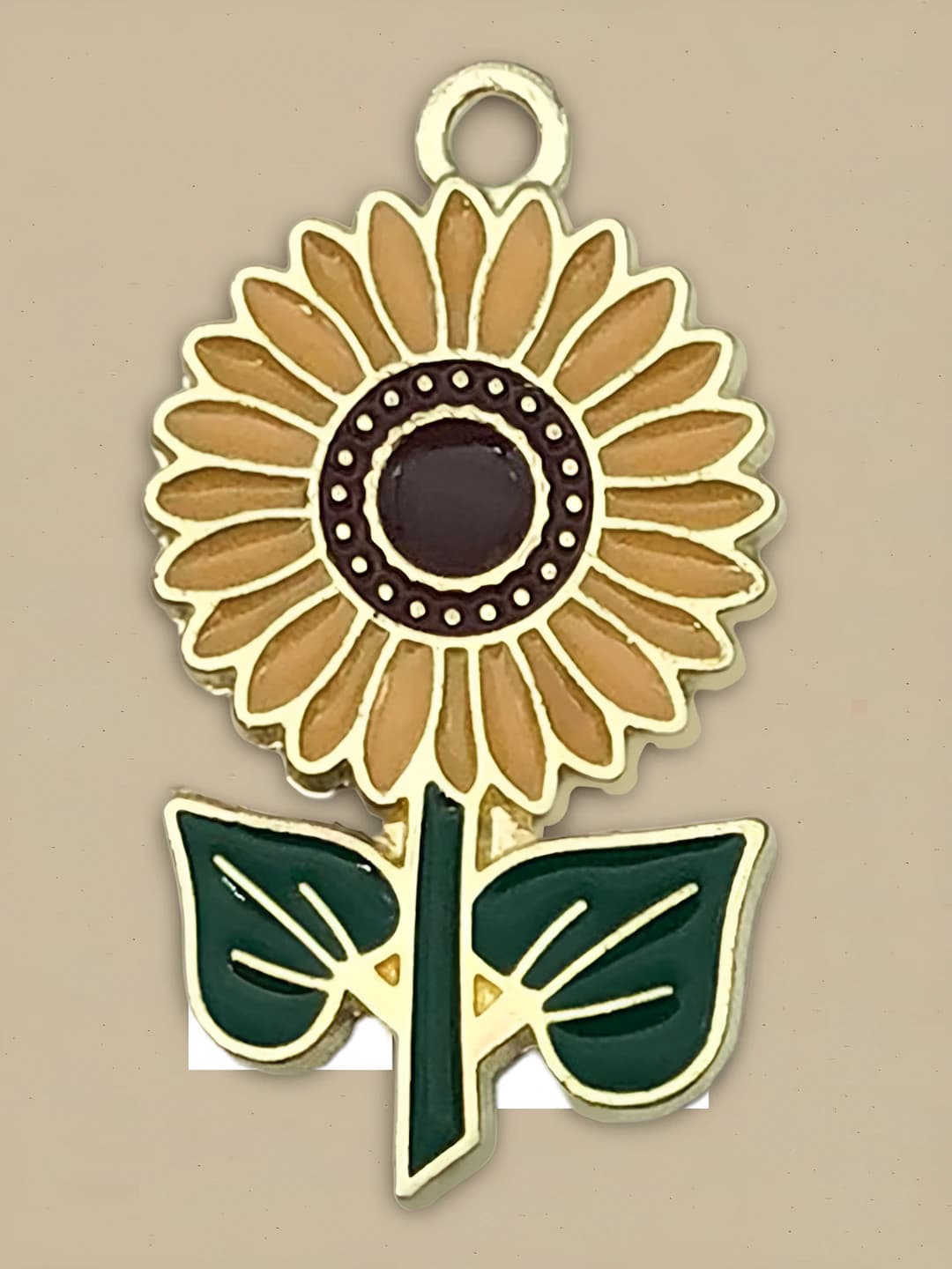 1 pc Yellow Thanksgiving sunflower 27x15mm-1.4g