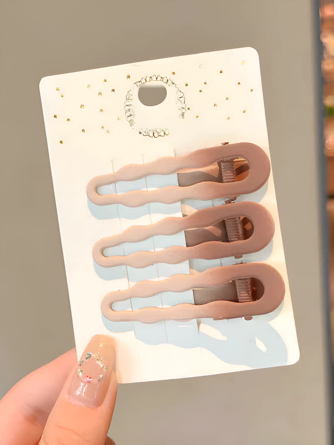 Coffee gradient teardrop wave, 3 pc, 6 cm